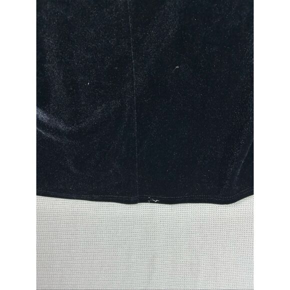 JR Nites Velvet Mesh Rhinestone Goth Glam Sheer Sleeve Top Sz14 Evening Blouse - Picture 10 of 12